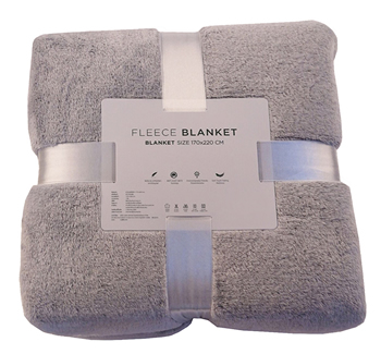 Back printed flannel fleece cozy blanket