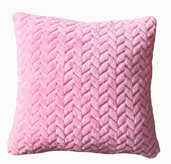 jacquard flannel fleece pillow with filling