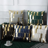 Velvet foil printing cushion cover