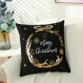 Gold foil printing Christmas Cushion Cover Christmas Cross-border Home Nordic Christmas Pillowcase