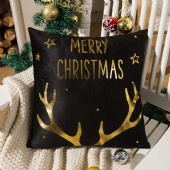 Christmas Gold foil printing Cushion Cover Christmas Cross-border Home Nordic Christmas Pillowcase