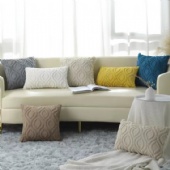 Custom Nordic 100% Polyester PV Velvet Embroidery  Throw Pillow Cushion Cover