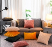 Latest design Natural Cotton Linen/ Velvet Custom Printing Sofa Cushion Covers Decorative