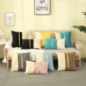 Wholesale Leather Patchwork White Gold Decorative Luxury Velvet Sofa Throw Pillow Cushion Covers