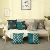 Wholesale Leather Patchwork White Gold Decorative Luxury Velvet Sofa Throw Pillow Cushion Covers