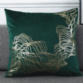 Wholesale Leather Patchwork White Gold Decorative Luxury Velvet Sofa Throw Pillow Cushion Covers