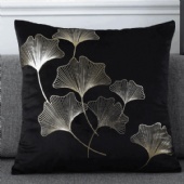 Wholesale Leather Patchwork White Gold Decorative Luxury Velvet Sofa Throw Pillow Cushion Covers