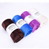 Plain color flannel blanket triangle edge bound hotels blanket machine