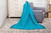 solid polar fleece blanket with tassels