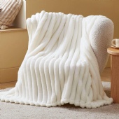  Faux Fur Flannel Plush Blanket Luxury Blanket