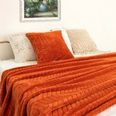 Super Soft Embossed Print Flannel  Luxury Blanket