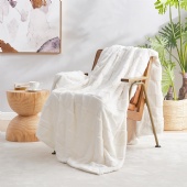 Bold Grid Cutwork Bunny All-Season Blanket