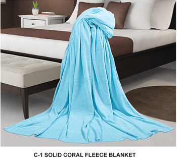 Solid coral fleece blanket