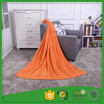 100% polyester solid coral fleece blanket