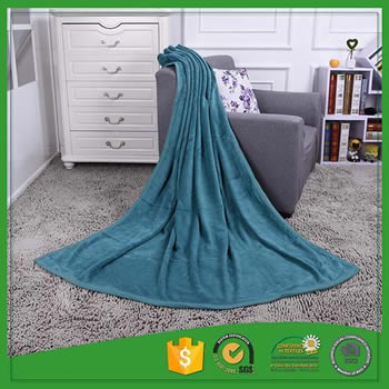 Solid Softextile Super Soft Custom terry cloth blanket
