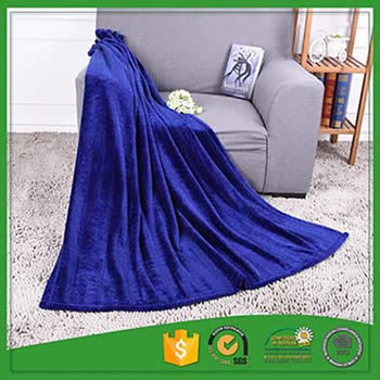 Bright silk flannel fleece blanket solid for sale