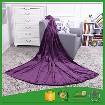 customized embossed softtextile flannel blanket