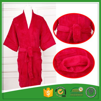 coral fleece bathrobe