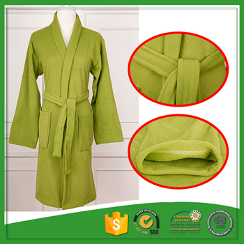 Microfiber coral fleece bathrobe