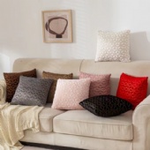 Foil Printed PV Plush Decorative Pillow Cushion Cover