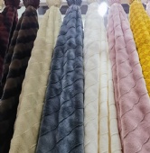 Jacquard faux fur fleece blanket heavey winter blanket