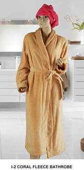 coral fleece bathrobe