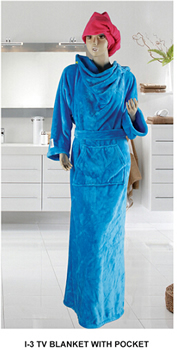 Tv blanket with pocket