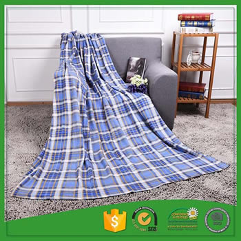 100% polyester plain style and disposable feature softtextile plaid polar fleece blanket